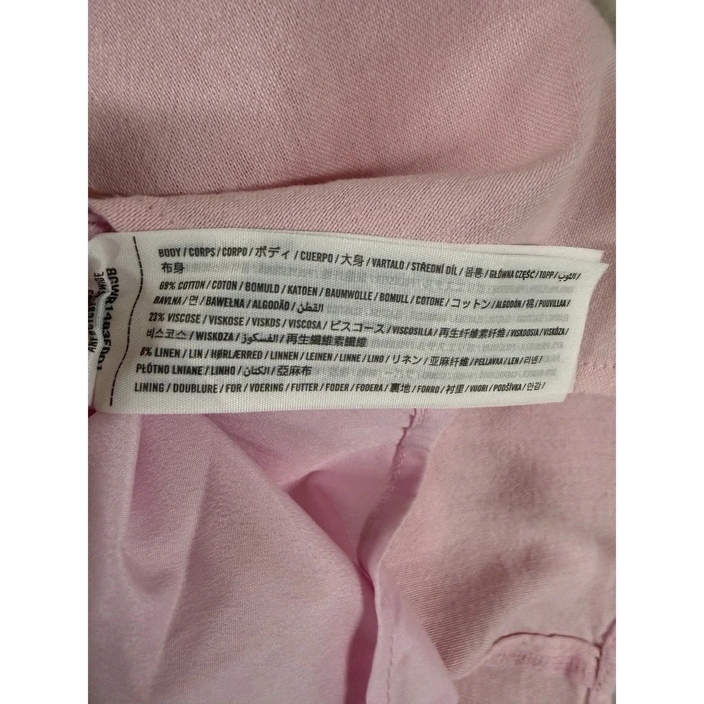 Hollister‎ Dress XL Milkmaid Puff Sleeve Smocked Short Eyelet Lace Y2K NWT Pink